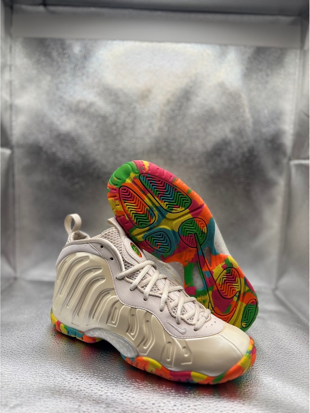 Nike air Foamposite one white frutiy pebbles GS